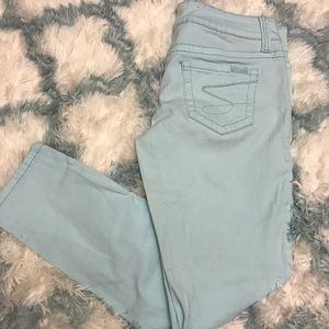 Seven for all mankind jeans baby blue skinny 29